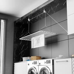 Levo® Wasrek Hangend Trapgat - Wasrek - Droogrek - Droogrek Trapgat - Droogrek Hangend - Wit - 50cm x 70cm x 30cm — thumbnail 1