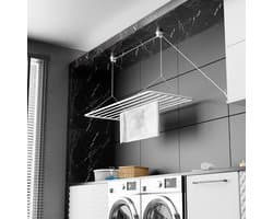 Levo® Wasrek Hangend Trapgat - Wasrek - Droogrek - Droogrek Trapgat - Droogrek Hangend - Wit - 50cm x 70cm x 30cm