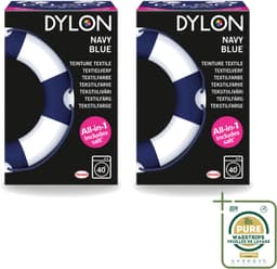 2 x Dylon - Textielverf - Navy Blue - All-in-One - Inclusief Zout - 350g - Wasstrips - Textielverf - Kleding Verven - Kleurstof - Katoen Verven - Stof Verven — thumbnail 1