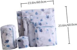 Met ritssluiting - machinewasbaar - 5-delige set met bladmotief - Voor delicate blouses, kousen — thumbnail 2