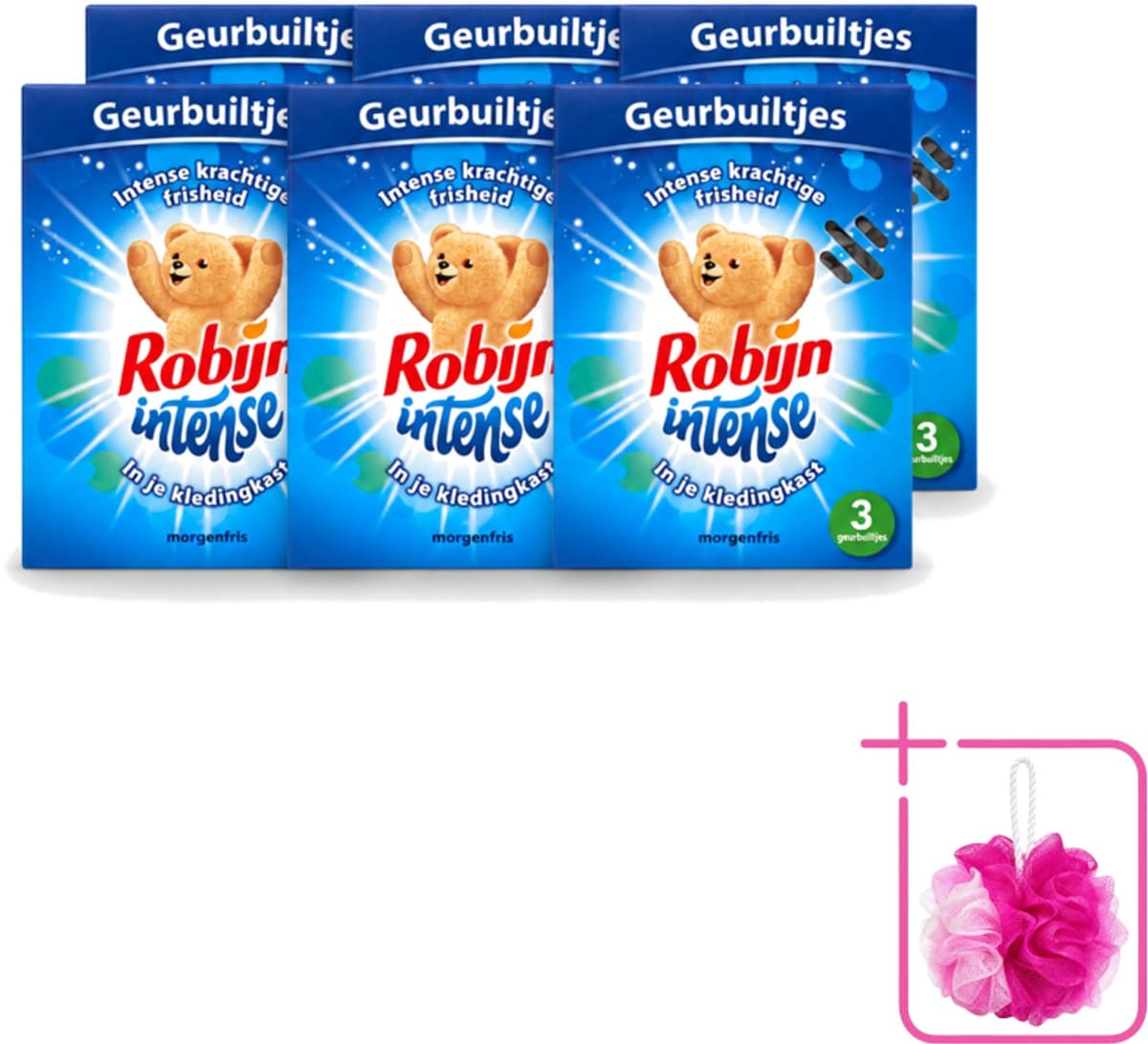 6 x Robijn - Intense - Geurbuiltjes - Langdurige Geur - Intense Frisheid - 3 Geurbuiltjes - Bulkverpakking - Geur in kleding - Douchemop - Frisheid kleding — afbeelding 1