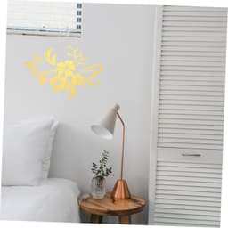 1set Bloemen Spiegels Wandstickers Creatieve Acryl Decoratie Voor Woonkamer Slaapkamer Badkamer Eenvoudig Aan Te Brengen Vlakke Oppervlakken Gouden Lotus Design — thumbnail 4