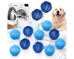 12x Witte Wasballen - Anti-klit & Huisdierhaar Verwijderaar