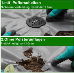 100 U-vormige Grondankers met Schijven voor Tuin en Laan — thumbnail 3