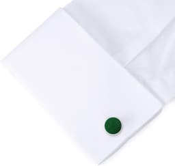 Cufflinks voor mannen - ronde vorm - katoen en staal - perfect voor bruiloften - ShopVlot — thumbnail 4