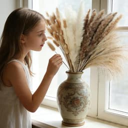 Gedroogde pampasbloemen, decoratie, pampasgras, XXL, gedroogde bloemen, decoratie voor woonkamer, slaapkamer, eettafel, bohemian sfeer — thumbnail 5