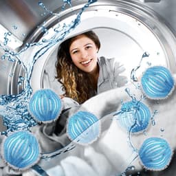 Wasmachine-vangers voor wasmachine, haarvanger voor wasmachine, ballen voor wasmachine, herbruikbare ballen voor wasmachine, schone dierenharen (blauw) — thumbnail 4