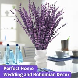Gedroogde lavendelbloesembundel, geconserveerde lavendeltakken, boeket, bloemsieraad voor bruiloftstafel, woondecoratie, doe-het-zelf knutselwerk, droogplant — thumbnail 5