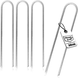 4x XL grondankers van massief staal, U-vorm 38 cm, Ø 1 cm — thumbnail 1
