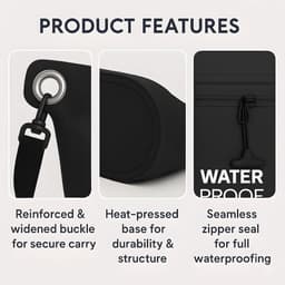 Tas, lichte Dry Bag waterdichte zak voor outdoor, camping, wandelen, strand, kajakken, zwemmen, zwart, Large — thumbnail 5
