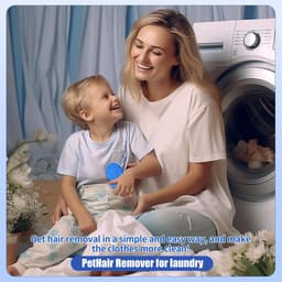YAGXIG Huisdierhaarverzamelaar - Wasmachinepluizenballen - Herbruikbare wasmachineballen - Geschikt voor kleding en wasmachines - Blauw - Set van 10 — thumbnail 5