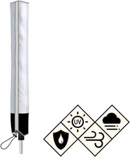Waterdichte en UV-bestendige Beschermhoes voor Droogmolens - Weerbestendige Tarpaulin Cover voor Buiten, Donkergroen, 168 x 30 x 30 cm, Ideaal voor Bescherming tegen Stof en Weerselementen — thumbnail 3