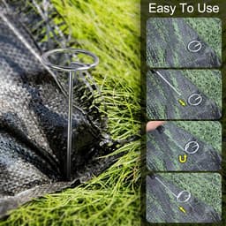 60 Stuks Tuin Peggen voor Onkruid - Roestvrije Grondankers - 15 x 3 cm Gegalvaniseerde Tuinankers voor Stabiliteit van Tuinvlies, Onkruidfolie en Tentgebruik — thumbnail 5