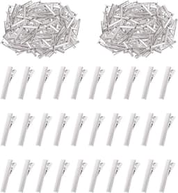 200x Metalen Krokodillenspeldjes 3,2 cm - Platte Haarclips voor Haarstyling & DIY Accessoires — thumbnail 1