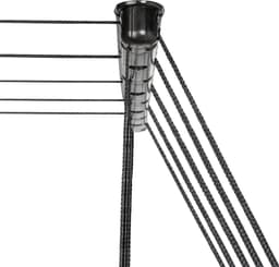 KADAX Metalen wasrek 5x160cm zwart AV160-P5St — thumbnail 2