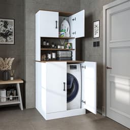 Wastoren Kast voor Wasmachine en Droger - Ruimtebesparend Organiseren — thumbnail 4