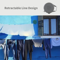 Automatische Waslijn 15m - Retractable Clothesline voor Binnen en Buiten — thumbnail 4
