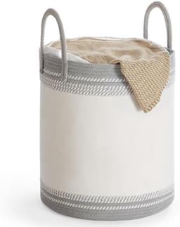 PromoHome Opbergmand voor Wasgoed met Trekkoord - 60 Liter Duifgrijs — thumbnail 1