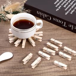 Set van 150 Mini Kledingknijpers van Hout 3.5 cm voor Foto's, Kaarten en Creatieve Projecten, Ideaal voor Foto Muur en Ambachten — thumbnail 3