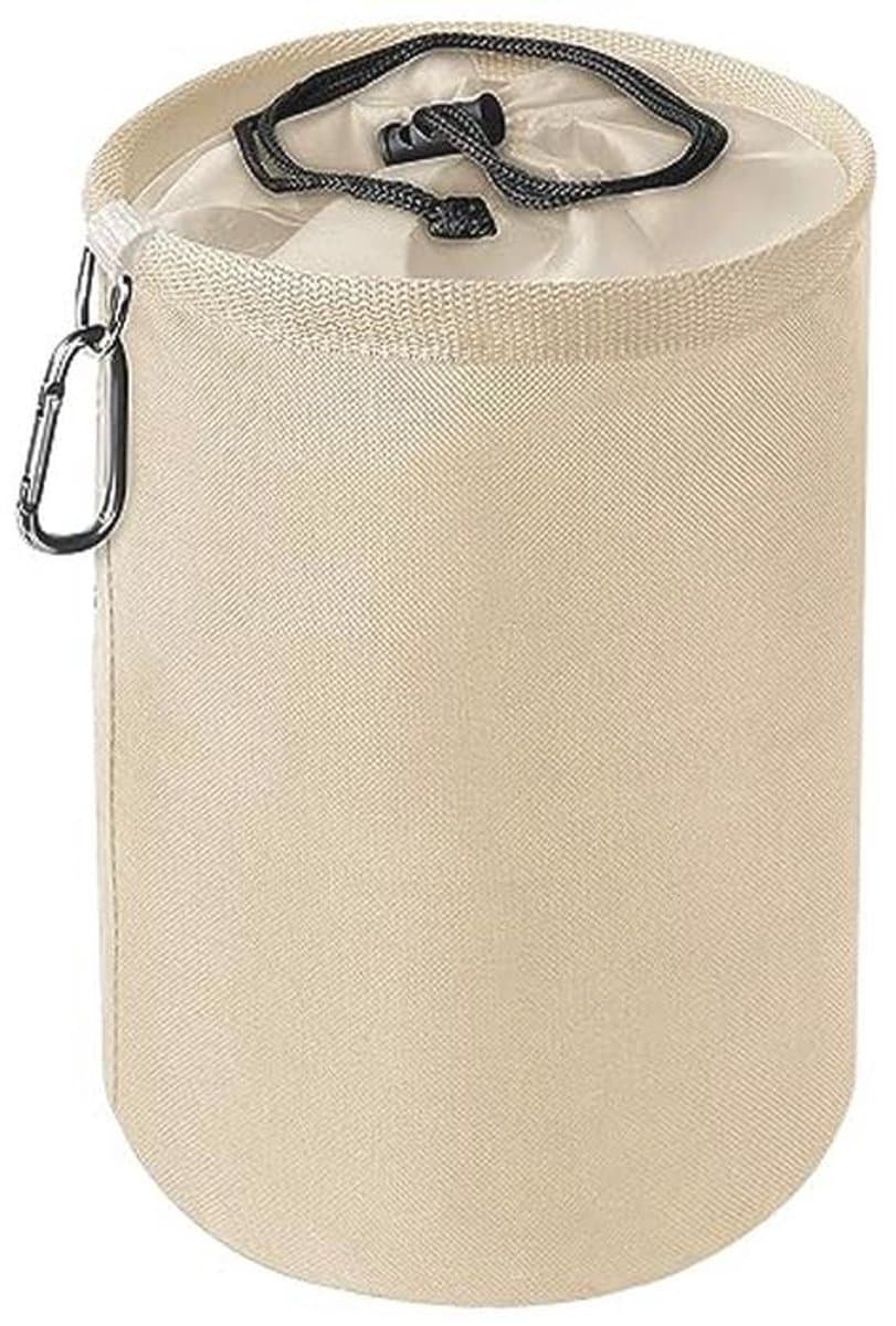 Grote Pennenbak met Lanyard en Karabijnhaak - Beige — afbeelding 1