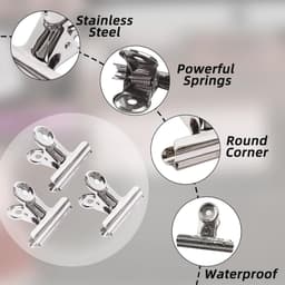 22 mm Bulldog Clips - Sterke Metalen Klemmen voor Documenten, Foto's en Labels - 20 Stuks — thumbnail 4