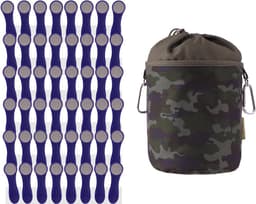 48 wasknijpers met spiraalveren van roestvrij staal en softgrip - indigo grijs - wasclips - BellaCott - camouflage — thumbnail 5