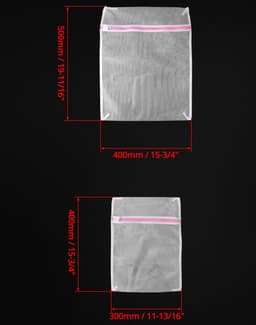 IMPERATORIS® Waszakjes voor Wasmachine - Bescherming voor Fijne Was en Schoenen - Mesh Wasnet met Rits - Voorkomt Slijtage - Set van 10 - Rosé - 30 x 40 cm en vijf van 40 x 50 cm — thumbnail 5