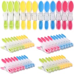 Meerkleurige Antislip Wasknijpers, 48 stuks - Kleine Handdoekklemmen voor Thuis en Buiten — thumbnail 1