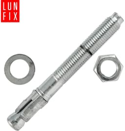 LUN FIX - Boutankers 16x220 mm - 10 stuks - verzinkt staal - beton, pergola, hek, poortbevestiging — thumbnail 5