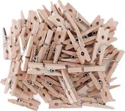 Mini Houten Waslijnklemmen - Decoratieve Knijpers voor Knutselen en DIY — thumbnail 1