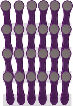 Wasknijpers met Soft Grip en roestvrijstalen veren - set van 24, lilac grijs — thumbnail 1