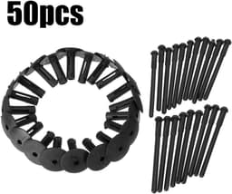 Allecta - 50 stuks kunststof wielkastbevestiging en bekleding clips (zwart) - Auto bumperklinknagels voor carrosseriereparatie. — thumbnail 5