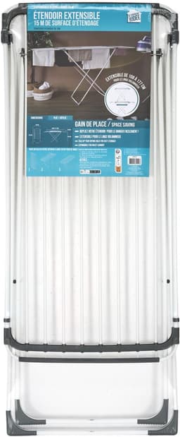 Home Deco Factory Wasrek/droogrek - wit - metaal - 108 x 55 x 94 cm - ophangen — thumbnail 5