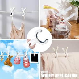 8 stuks handdoekklemmen - kledingklemmen - winddichte clips voor lakens - droogklemmen voor dekbedden - handdoekklemmen voor ligstoelen - gebruikt om kleding, handdoeken, dekens, poppen en sokken vast te klemmen (9,5*6,5 cm - blauw, bruin) — thumbnail 4