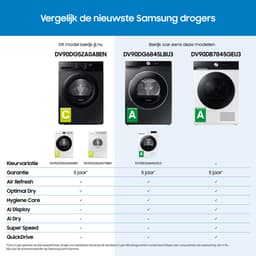 SAMSUNG DV90DB7845GBU3 Warmtepompdroger 9 kg AI Glazen deur A — thumbnail 3