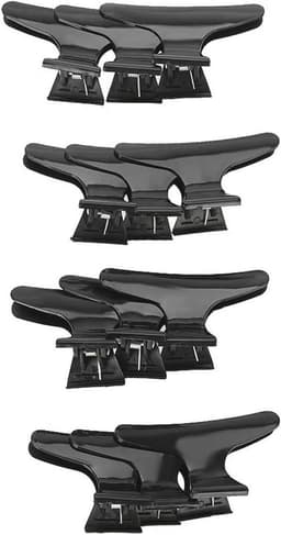 Haarclips voor Kappers - 12 Stuks Zwarte Klemmen voor Haarstyling — thumbnail 3