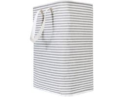 Somstyle Wasmand - 72 Liter - Opvouwbare Wasbox - 40 x 30 x 60 CM - Opbergmand voor Was - Grijs / Wit