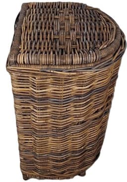 MigoStyling - Wasmand - Brown - Rotan - Halfrond - Hoogte 60 cm - Met Uitneembare Waszak — thumbnail 1