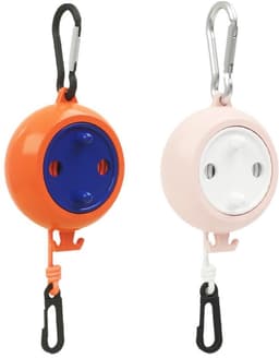 Reiswaslijn - Waslijn Oprolbaar - Camping Waslijn - Drooglijn - Uittrekbare Waslijn - Kledinglijn - Vakantie Accessoires - Camping Droogrek - Draagbare Waslijn - Compact Design - Met Karabijnhaak - Antislip - Binnen en Buiten - Camping Gear - 2 stuks — thumbnail 1