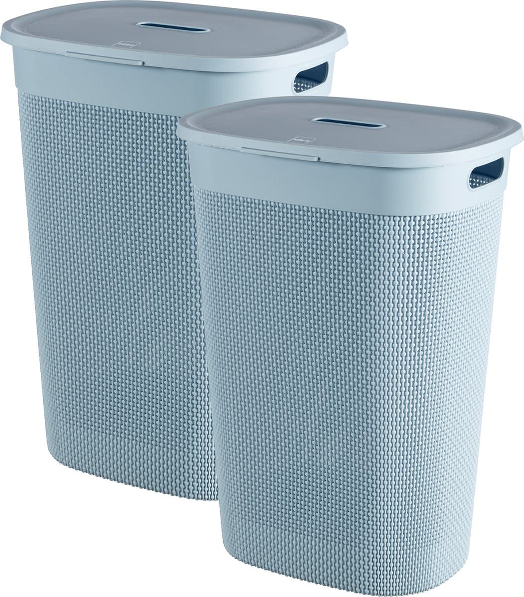 Curver Filo Wasmand met deksel 55L - 2 stuks - Blauw — afbeelding 1