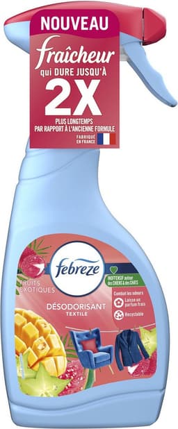 Febreze Exotic Fruit Textile Deodorizing Spray 500ml - Geurverfrisser - Textielspray - Langdurige Frisheid — thumbnail 4