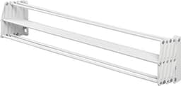 Droogrek voor wasruimte badkamer bijkeuken - kleding hangend drogen - wandmontage harmonica uittrekbaar inschuifbaar - 8 stangen - Wit — thumbnail 3