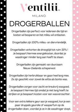 3 grote drogerballen van wol (7cm) met roze hartje – Ventilii Milano® — thumbnail 5