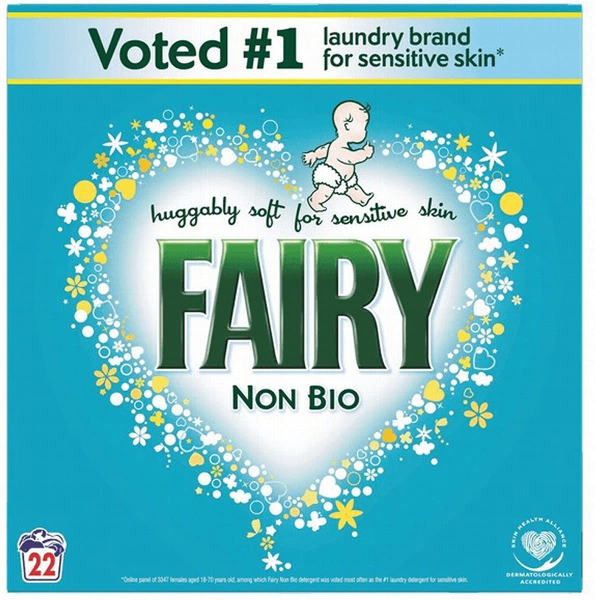 Fairy - Non Bio - Sensitive - Waspoeder - 1.43kg - 22 Wasbeurten — afbeelding 1