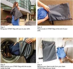 STNKY Pro edition Wasbare sport-, reis-, wastas XL - Grijs - 26 liter - Geurloos — thumbnail 5