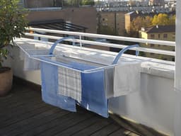 Inklapbaar Droogrek Universeel Wasrek voor in de Badkamer/Tuin/Slaapkamer/Balkon - Aluminium . — thumbnail 2