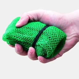 Visnettas Nylon - Opvangzak Trekkoord - Buiten Opslag - Sneldrogend Mesh - 60x40cm - Groen — thumbnail 2