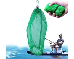 Visnettas Nylon - Opvangzak Trekkoord - Buiten Opslag - Sneldrogend Mesh - 60x40cm - Groen