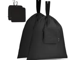 Solidchoice- Waszakken Opvouwbaar - 2 Stuks - Duurzaam Oxford Doek - Lichtgewicht - Reiswaszak - Afmetingen 51 x 57 cm - Waszak