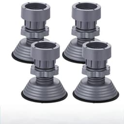 4 stuks Wasmachine Ondersteuning -Verstelbare Hoogte Anti-vibratie Wasmachine Voetkussens voor Wasmachine en Droger-Antislipmat kunststof schokabsorberende beugel-Wasmachine voeten verstelbare voet，grijs — thumbnail 1